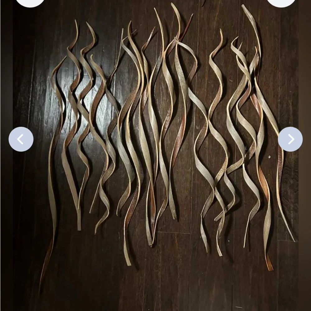 Crate&Barrel Faux Floral Wood Grass Accent in Brown